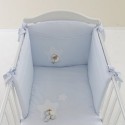 Completo Piumone Lettino Sfilabile Nanan Puccio Star Azzurro 4pz