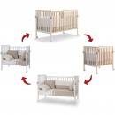 Lettino Evolutivo Co-Sleeping Pali Flippy Bianco Naturale (Trasformabile da Culla a Lettino a Divanetto a Poltroncina + 2 Materassi + 2 Completi Piumone)