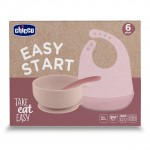 Set Pappa Chicco Easy Start in Silicone Rosa 6m+