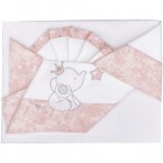 Set Lenzuola Andy & Helen per Lettino Ricamato D71 3 pz Rosa
