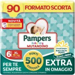 Pampers Baby Dry Mutandino XL Taglia 6 (15+ kg), 90 Pannolini-Formato Scorta