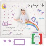 ANDY & HELEN Coperta Segna Mesi Neonato-Unicorno