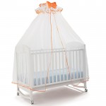 Velo Billo e Pallina Tulle Bianco Sbiego Arancio