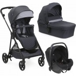 Trio Chicco Seety Boston Grey con Seggiolino Kory Essential i-Size Black