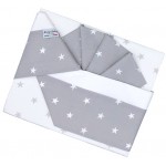 Set Lenzuola Andy & Helen per Lettino Fantasia F1 3 pz Grigio