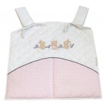 Pannello Portaoggetti Mibb Baby Soft Bianco Rosa