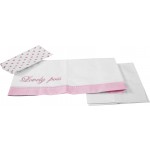 Lenzuoline per Lettino Contact Azzurra Design Lovely Pois Bianco Rosa