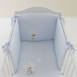 Completo Piumone Lettino Sfilabile Nanan Puccio Star Azzurro 4pz