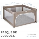 MS Innovaciones Parco giochi L - 120x120 - Beige