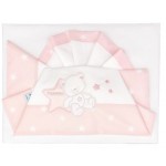 Set Lenzuola Andy & Helen per Lettino Ricamato D50 3 pz Rosa