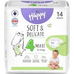 Pannolini Happy 4 Maxi 8-14 Kg (14 pz)