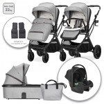 Trio Lorelli Glory Grey + Seggiolino Auto i-Sieze Portata 22 Kg