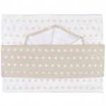 Set Lenzuola Andy & Helen per Maxi Culla Ricamato F1 Stelle Beige