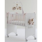 Lettino Co-Sleeping Nanan Puccio Rosa con Materasso + Completo Piumone