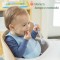 Cucchiaio Chicco Take Eat Easy in Morbido Silicone Grigio 6m+