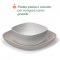 Set Ciotola e Piatto Piano Chicco Grigio 12m+
