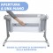 Culla Co-Sleeping Chicco Next2Me Magic Evo Grey Mist Dondolo, Inclinabile, Spondina Apribile, Altezza Regolabile