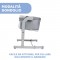 Culla Co-Sleeping Chicco Next2Me Magic Evo Grey Mist Dondolo, Inclinabile, Spondina Apribile, Altezza Regolabile