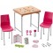 Accessori per Casetta Barbie Set Cuccioli con Tavolino e Sedie