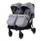 Passeggino Gemellare Lorelli Duo con Borsa Grigio