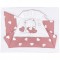 Set Lenzuola Andy & Helen per Lettino Ricamato D70 3 pz Rosa