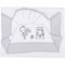 Set Lenzuola Andy & Helen per Lettino Ricamato D24 3 pz Grigio