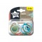 Tommee Tippee Set 2 Succhietti 0-6M Moda in Silicone Azzurro Cane