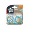 Tommee Tippee Set 02 Succhietti Moda 6-18 Mesi Boy Azzurro in Silicone