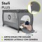 Lionelo Stefi Plus Box / Lettino da viaggio pieghevole 2 liveli 0-3 anni Grey White