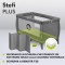 Lionelo Stefi Plus Box / Lettino da viaggio pieghevole 2 liveli 0-3 anni Grey White