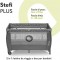 Lionelo Stefi Plus Box / Lettino da viaggio pieghevole 2 liveli 0-3 anni Grey White
