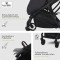 Lorelli Passeggino leggero Minori Grey Jasper con Coprigambe fino a 22 kg