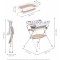 Ms Innovaciones ZOE Vasca da bagno Beige con gambe, fasciatoio, cuscino riduttore e cestino portaoggetti