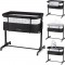 Culla Co-Sleeping MoMi Revo Grigio Scuro