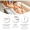 Ms Innovaciones ZOE Vasca da bagno Verde con gambe, fasciatoio, cuscino riduttore e cestino portaoggetti