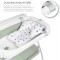 Ms Innovaciones ZOE Vasca da bagno Verde con gambe, fasciatoio, cuscino riduttore e cestino portaoggetti