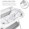 Ms Innovaciones ZOE Vasca da bagno Grigio con gambe, fasciatoio, cuscino riduttore e cestino portaoggetti