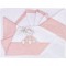 Set Lenzuola Andy & Helen per Carrozzina Ricamato 3 pz Rosa