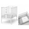Lettino Erbesi Mini Molly Bianco Grigio + Completo Tessile
