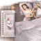 Lettino Culla Contact Azzurra Design Grigio + Materasso + Completo Piumone Bianco Grigio