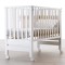Lettino Culla Contact Azzurra Design Bianco + Materasso + Completo Piumone Bianco Rosa