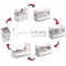 Culla Evolutiva Cuoricini Infinito 6 in 1 Bianco con Tessile Tortora + Materasso in Aloe Vera