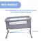 Chicco Culla Next2Me Essential Stone Re LuxAltezza Regolabile, Inclinabile, Buona Circolazione dell'Aria, Materasso e Borsa