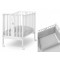 Lettino Erbesi Mini Stelline Bianco Grigio + Completo Tessile