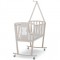 Culla Azzurra Design Funky Avana con Decoro Bianco