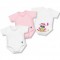 Set 3 Body Cotone J Bimbi 4Season Gufo Rosa 0-36 mesi