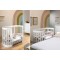 Culla Trasformabile in Lettino Co-Sleep Montessori Cuoricini Leonardo Bianco