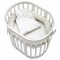 Culla Trasformabile in Lettino Co-Sleep Montessori Cuoricini Leonardo Bianco