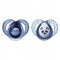 Tommee Tippee Set 02 Succhietti Anytime 6-18M in Silicone Ortodontico Panda Dark Blu