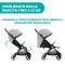 Passeggino Leggero Chicco We Cool Grey Portata 22 Kg con Parapioggia e Borsa Trasporto